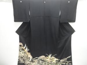 熨斗に郡鶴・宝づくし模様刺繍留袖（比翼付き）